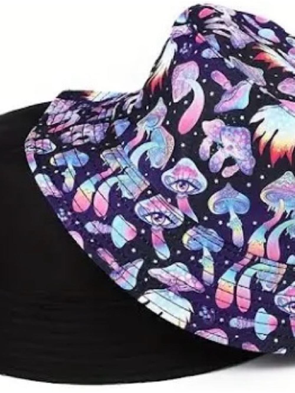 Bucket Unisex Reversible Mushroom/Black Cap for Adult